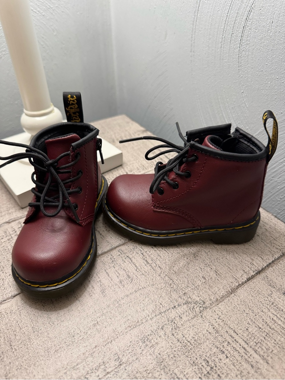 Dr. Martens 1460 Combat Boots Burgundy US 6 Toddler